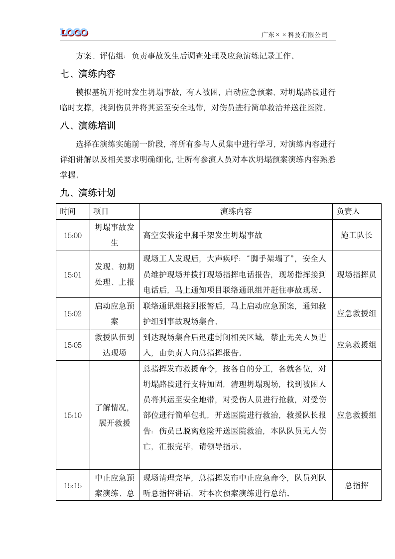 施工现脚手架坍塌应急救援演练方案及演练记录.docx第3页