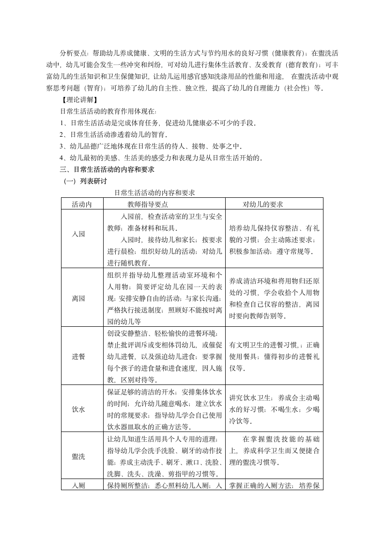 第9单元 主题一 幼儿园日常生活活动 教案-2023-2024学年《幼儿教育学》人民教育出版社陈幸军第三版.doc第2页