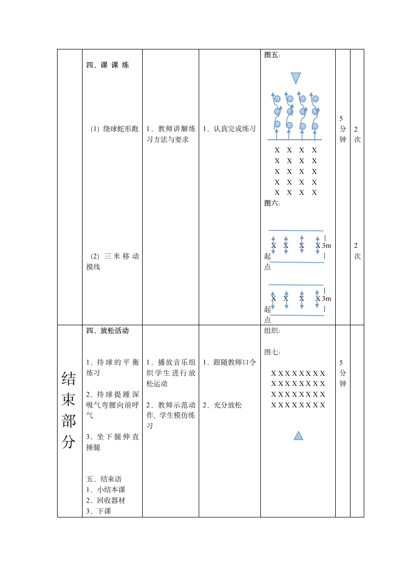 全国通用 五年级下册体育 篮球行进间传球  教案.doc第7页