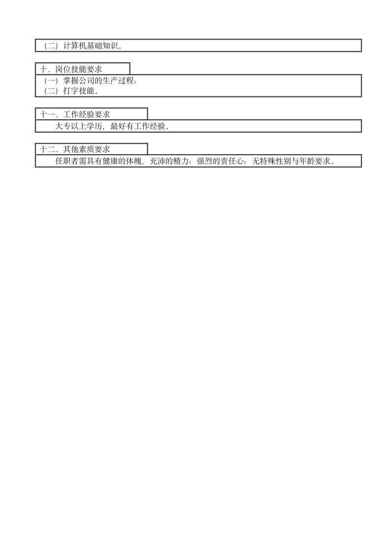 企业之销售计划员岗位工作说明.doc第4页