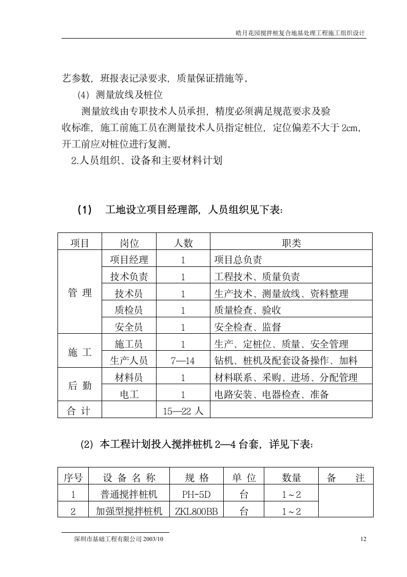 皓月花园搅拌桩复合地基处理工程施工组织设计方案.doc第13页