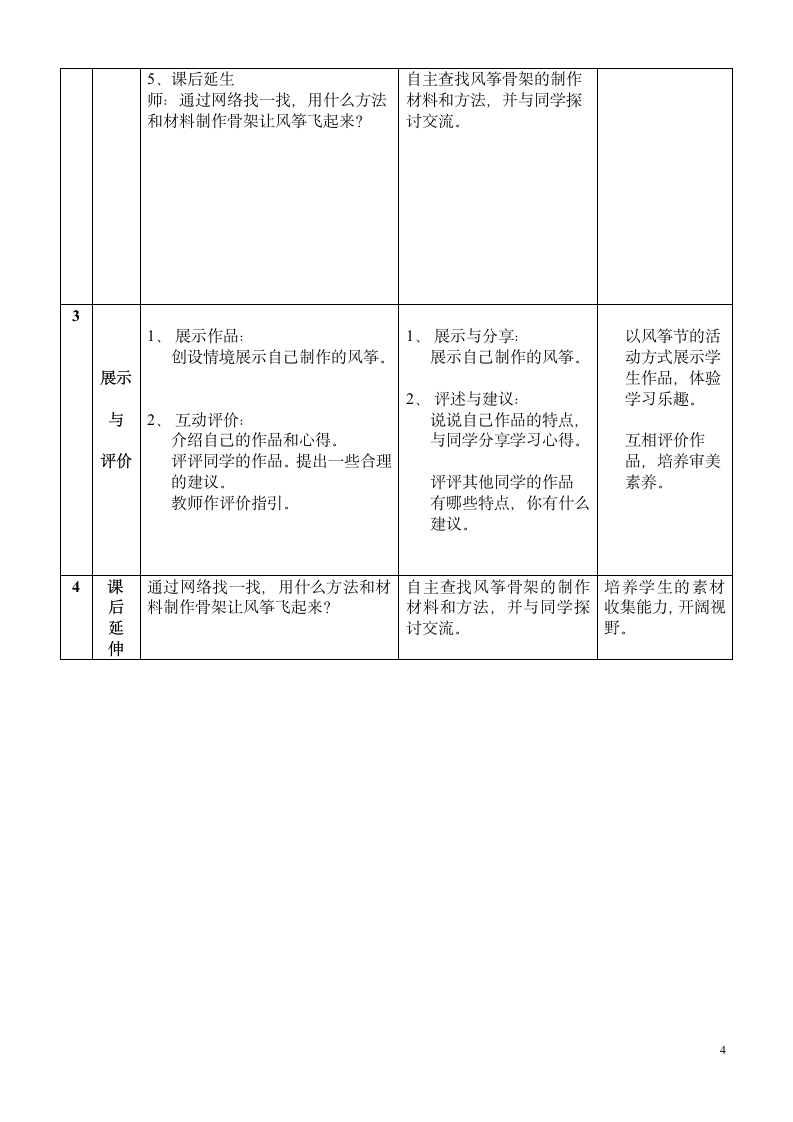 岭南版五年级上册 美术 教案 6.17 风筝飘飘.doc第4页