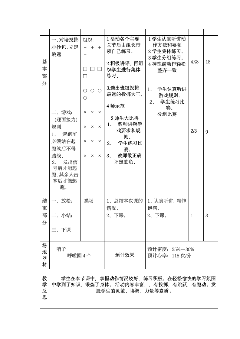 小学五年级下学期体育教案第十九课.doc第2页