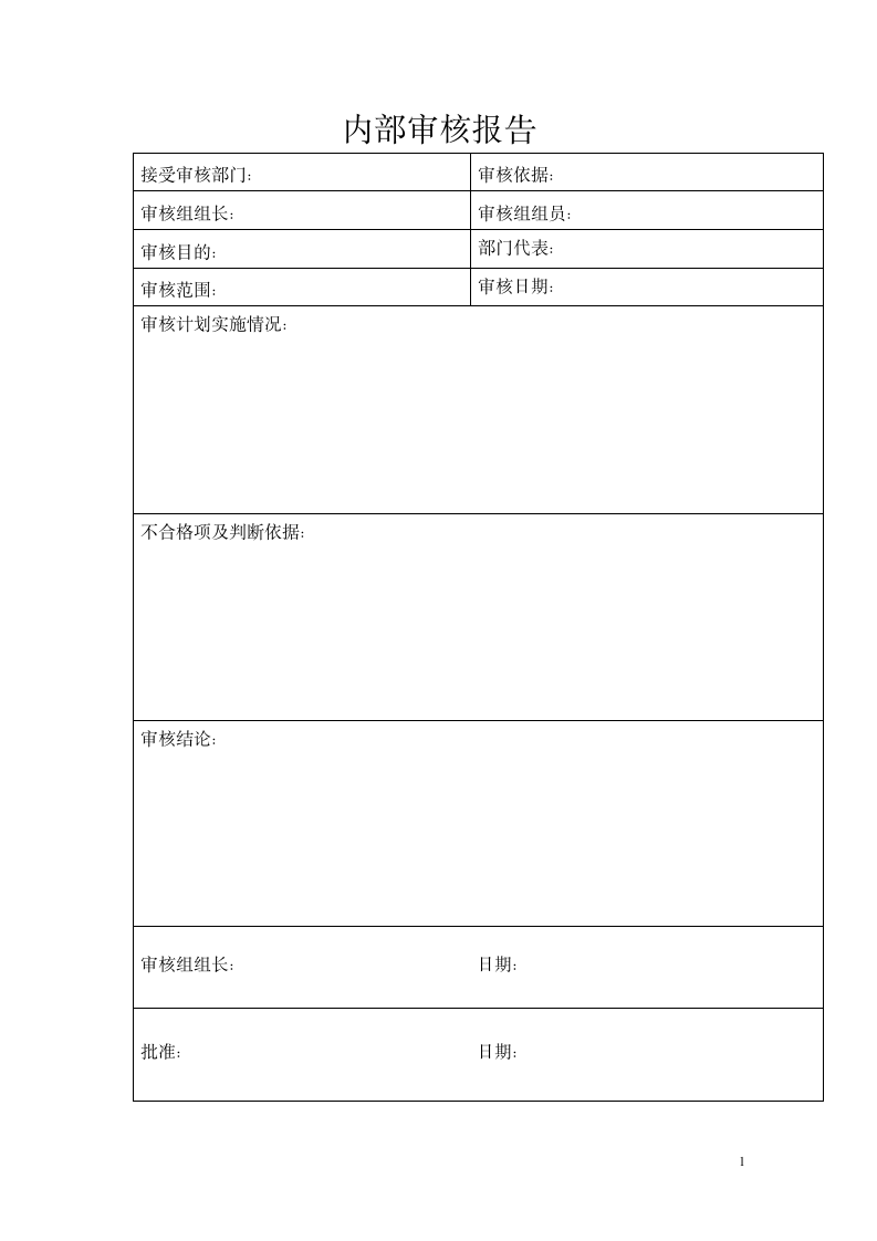 内部审核报告.docx第1页