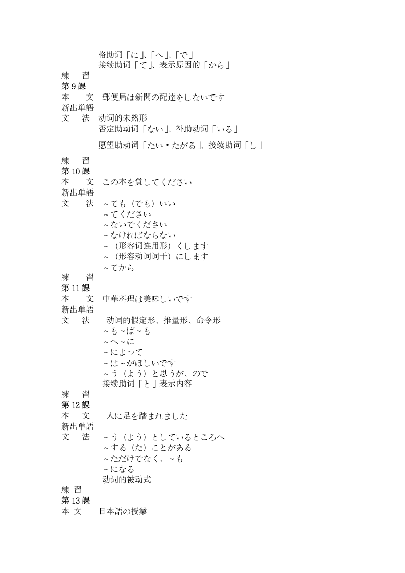 2013年 河北省自考本科 二外 日语考试大纲第3页