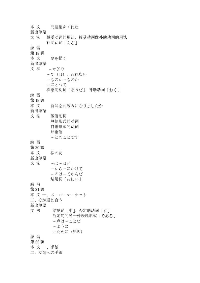 2013年 河北省自考本科 二外 日语考试大纲第5页