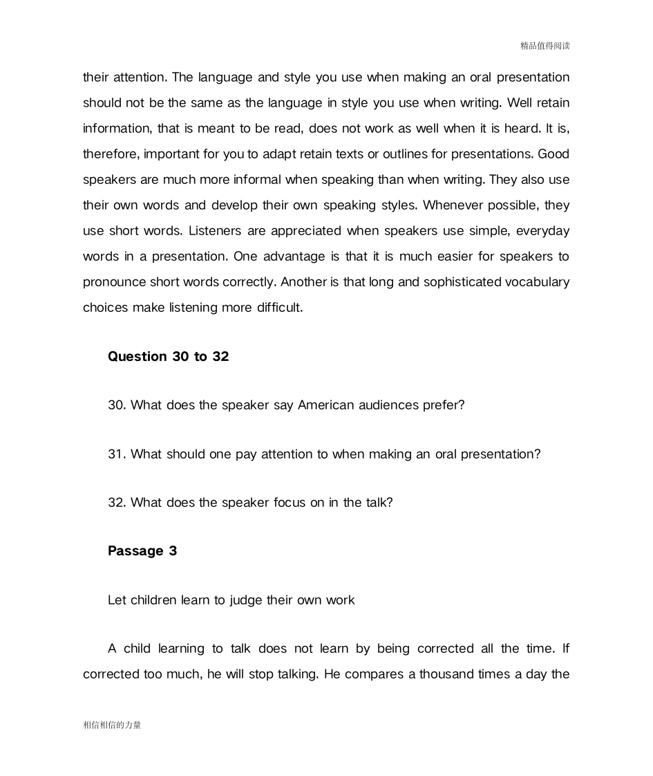 2012年12月大学英语四级听力原文及题目第9页