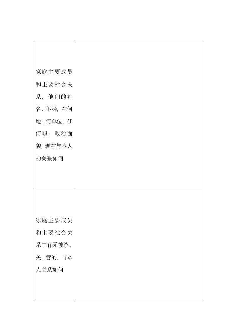 河北工业大学毕业生登记表第4页