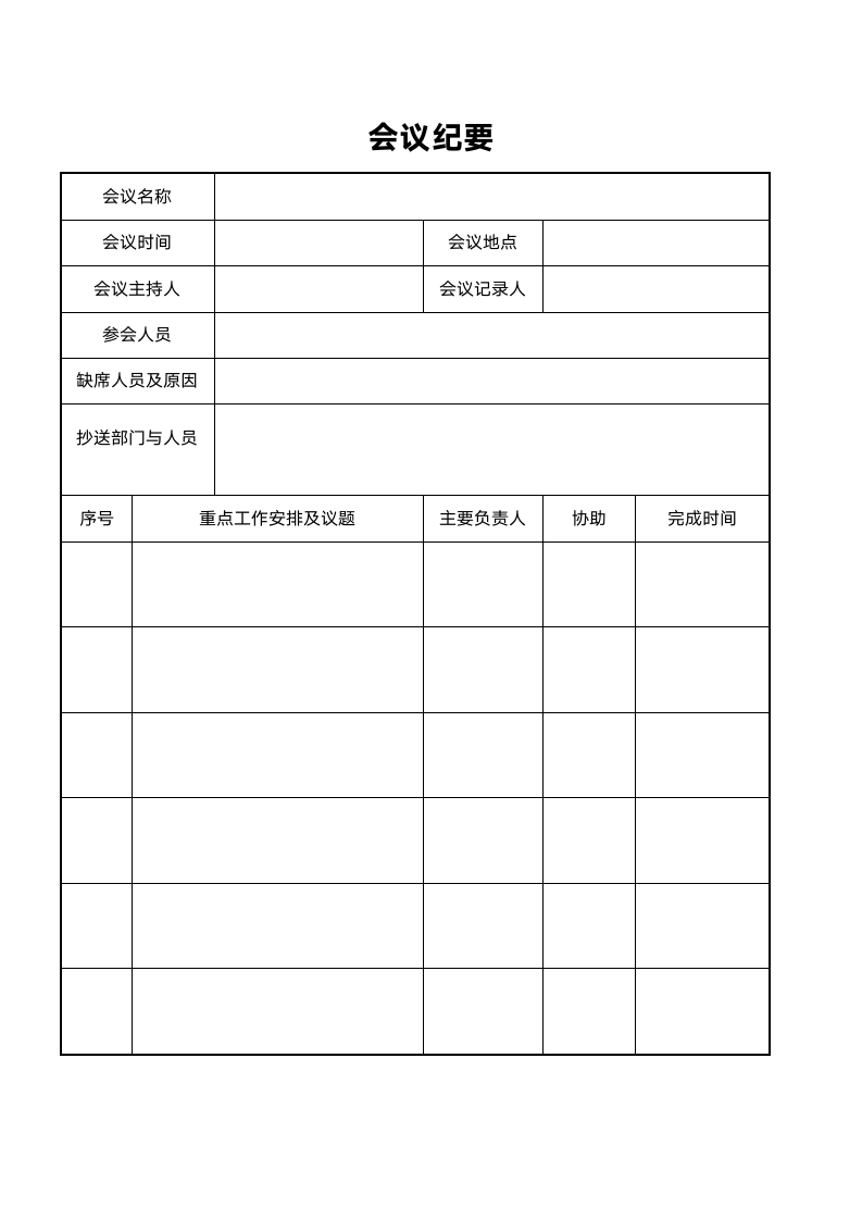 会议记录表全套.docx第2页