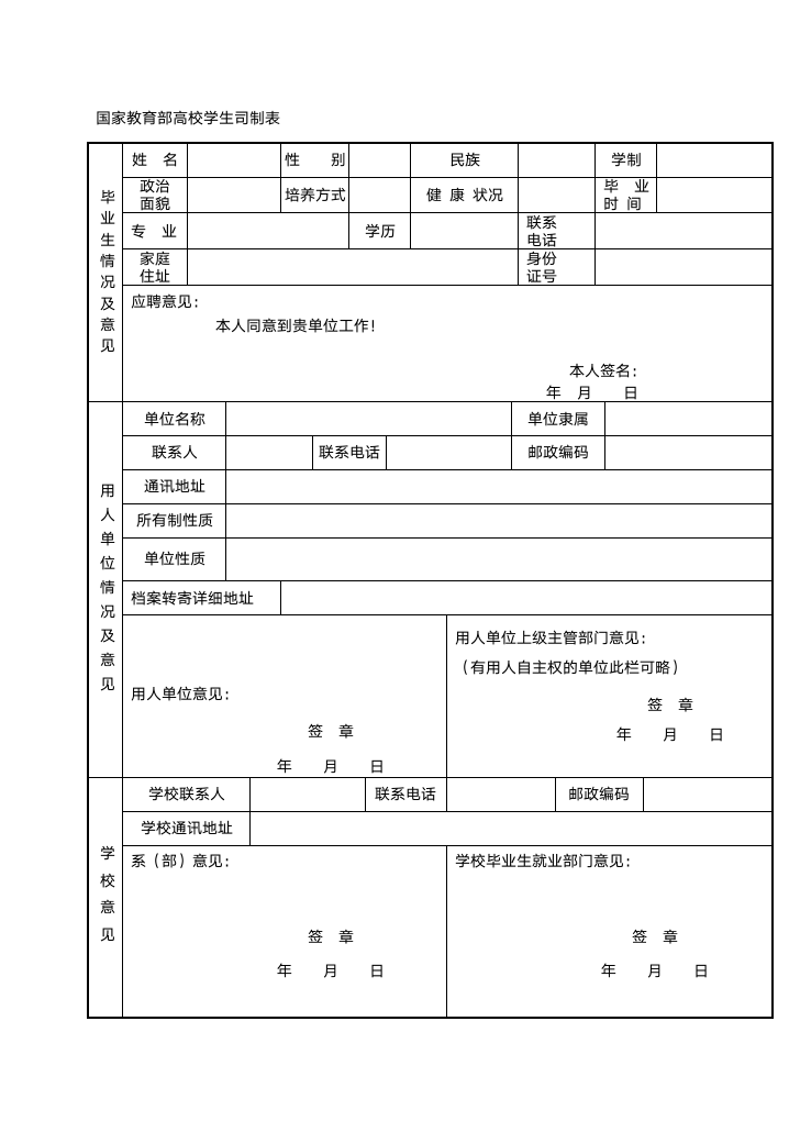 全国普通高等学校毕业生就业协议书.docx第3页