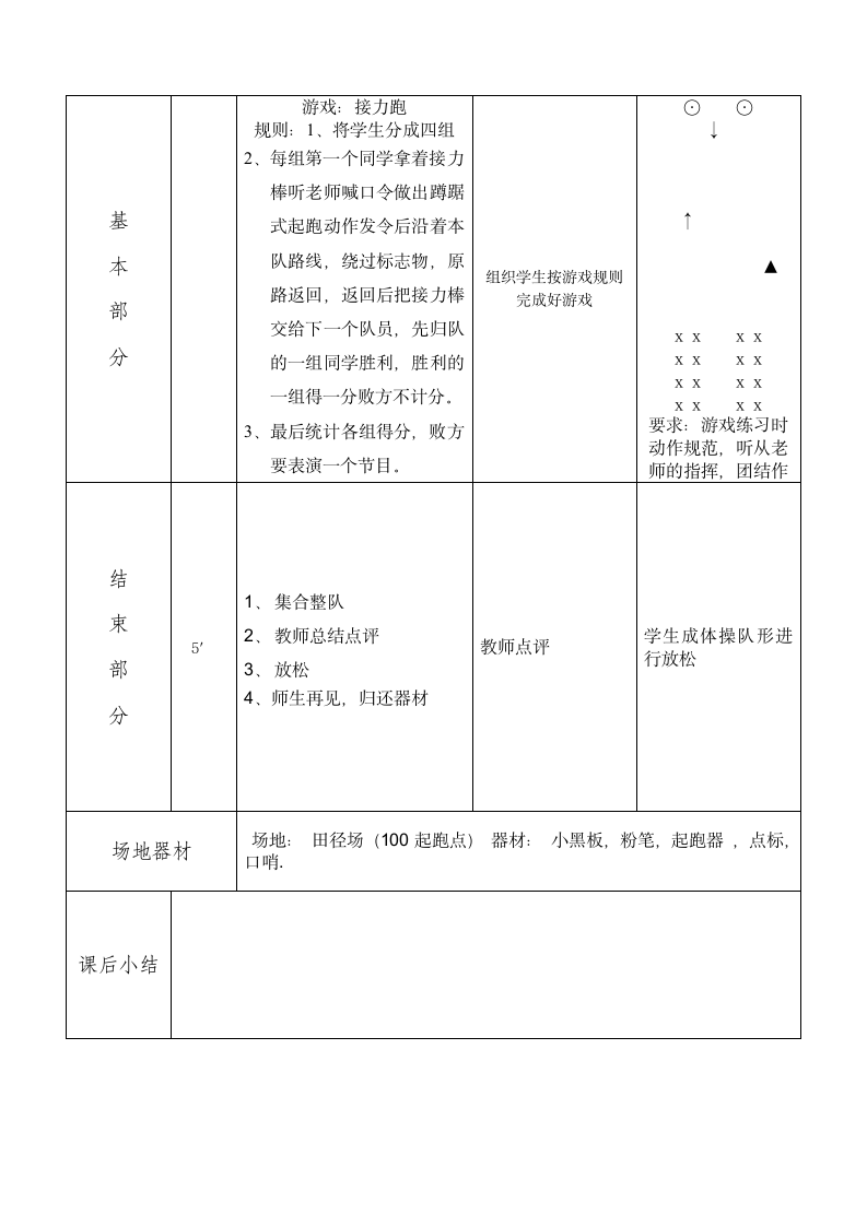 五年级体育教案 -蹲踞式起跑 通用版.doc第3页