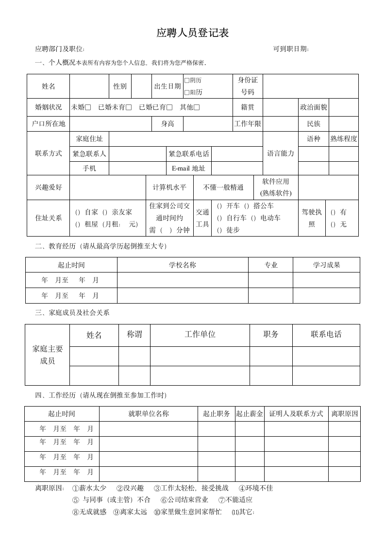 应聘登记表.docx第1页