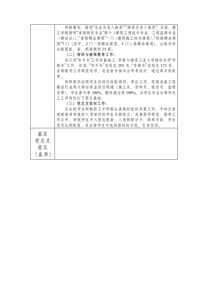 南通职业大学“大学生最喜爱的教师”申报表第2页