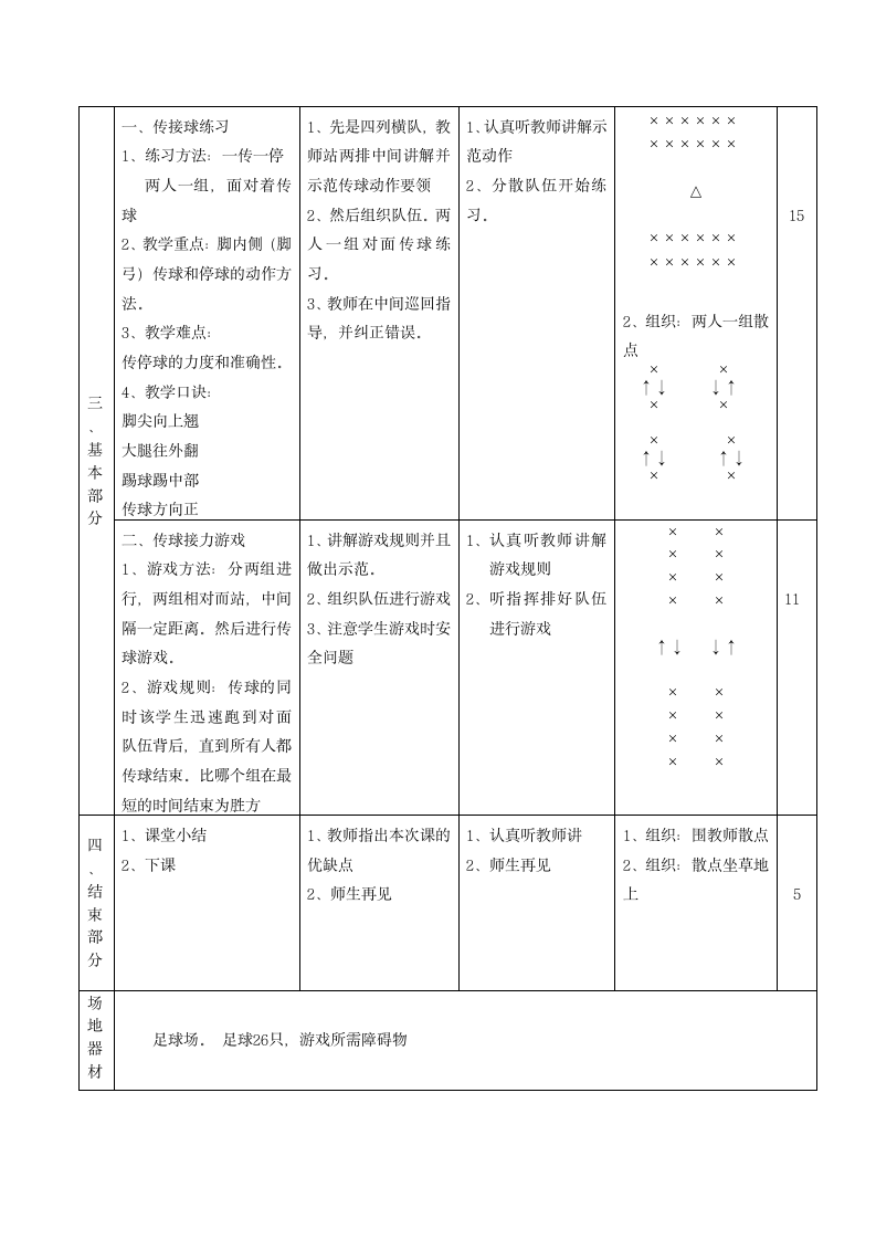 六年级体育足球传接球练习人教版.doc第2页