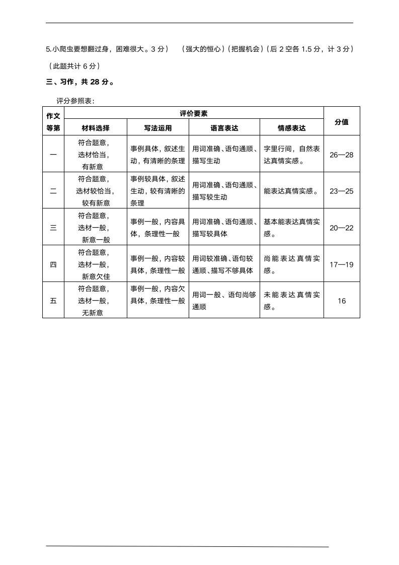 四年级下册语文期末试卷含答案.docx第9页