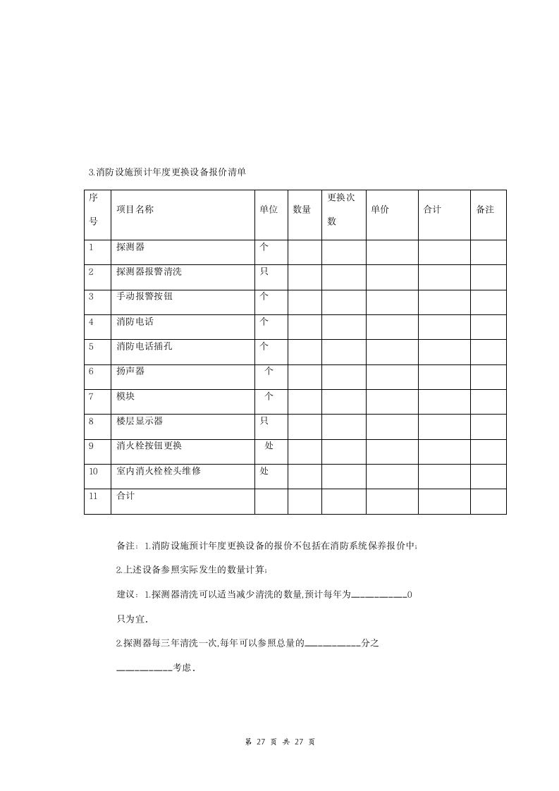 酒店大楼消防系统检测保养合同协议书范本 详细版.doc第27页