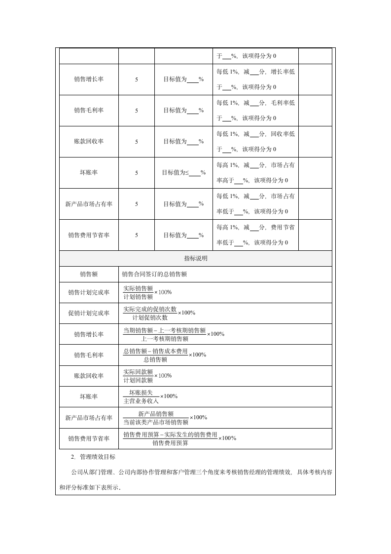 经理级人员绩效考核目标责任书及考核评价表.doc第5页