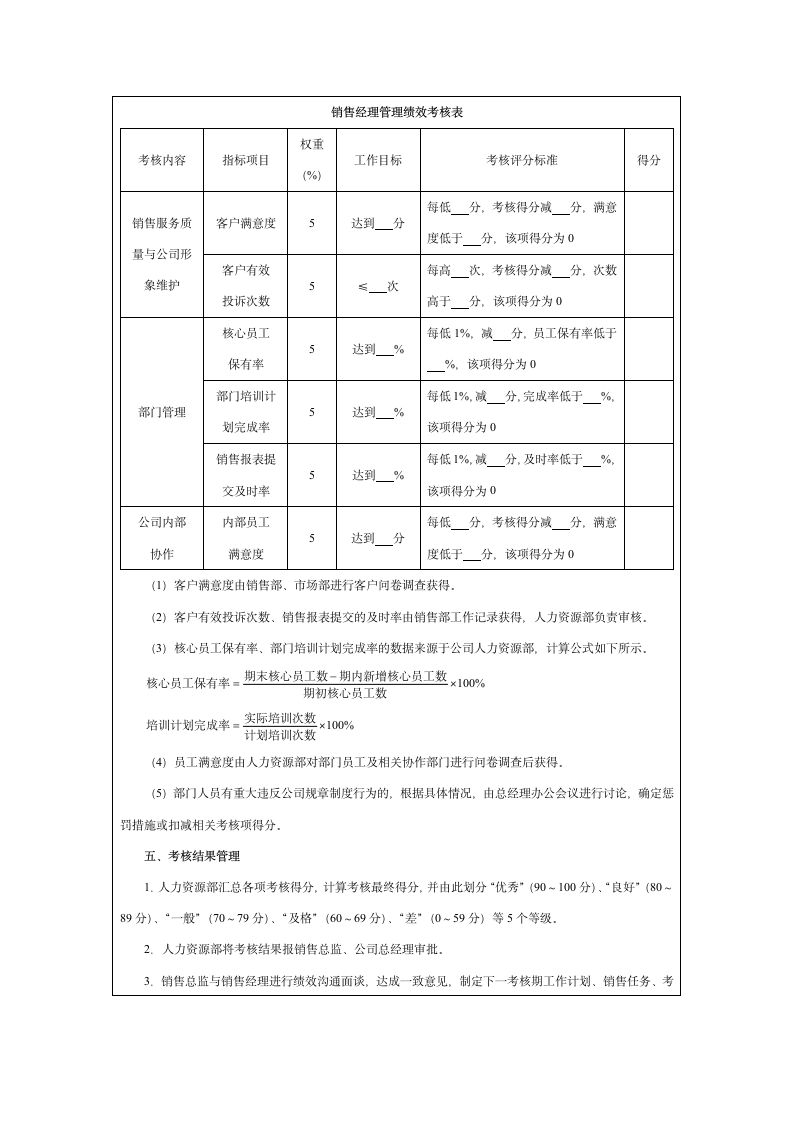 经理级人员绩效考核目标责任书及考核评价表.doc第6页