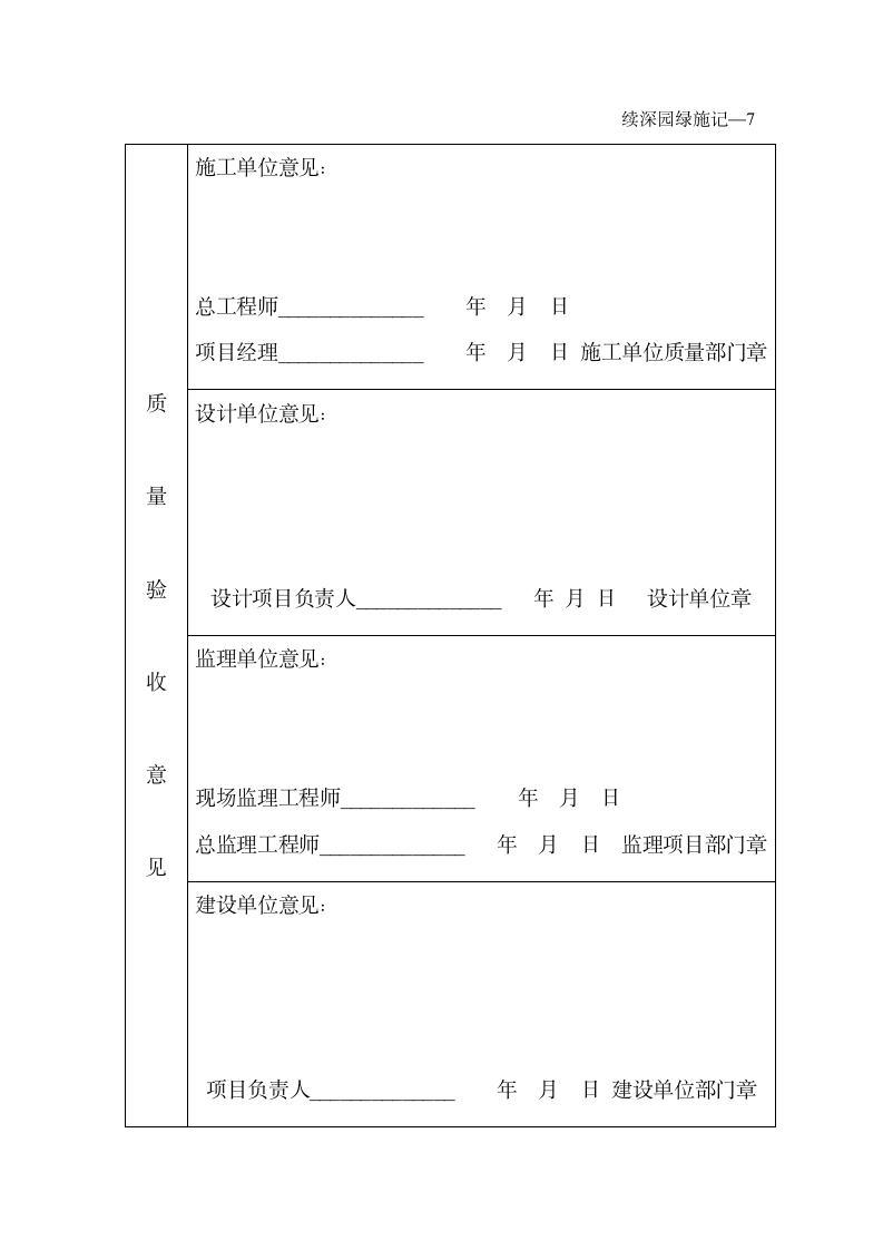 分项分部工程质量验收证明书地形整地深园绿施.doc第2页