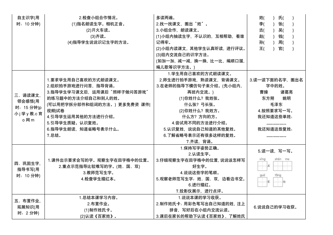 部编版语文一年级下册第一单元   导学案.doc第4页