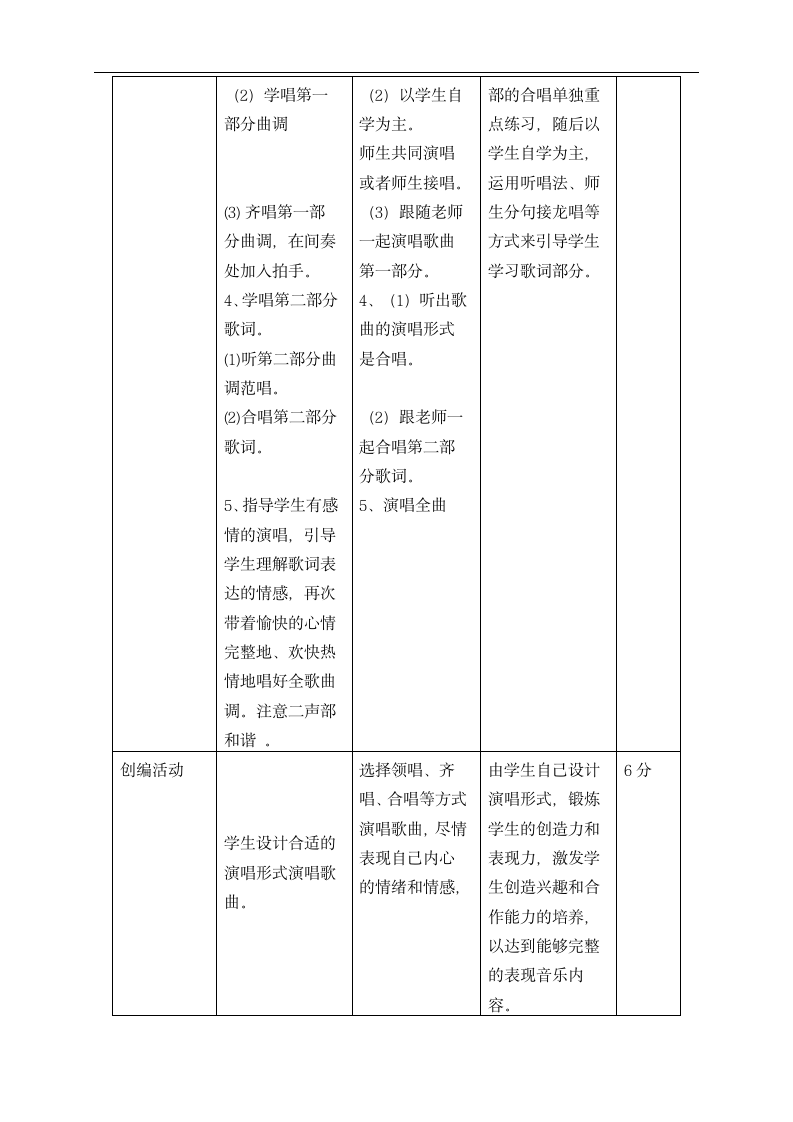 人音版六年级下册（五线谱）第4课《拍手拍手》教学设计（表格式）.doc第4页