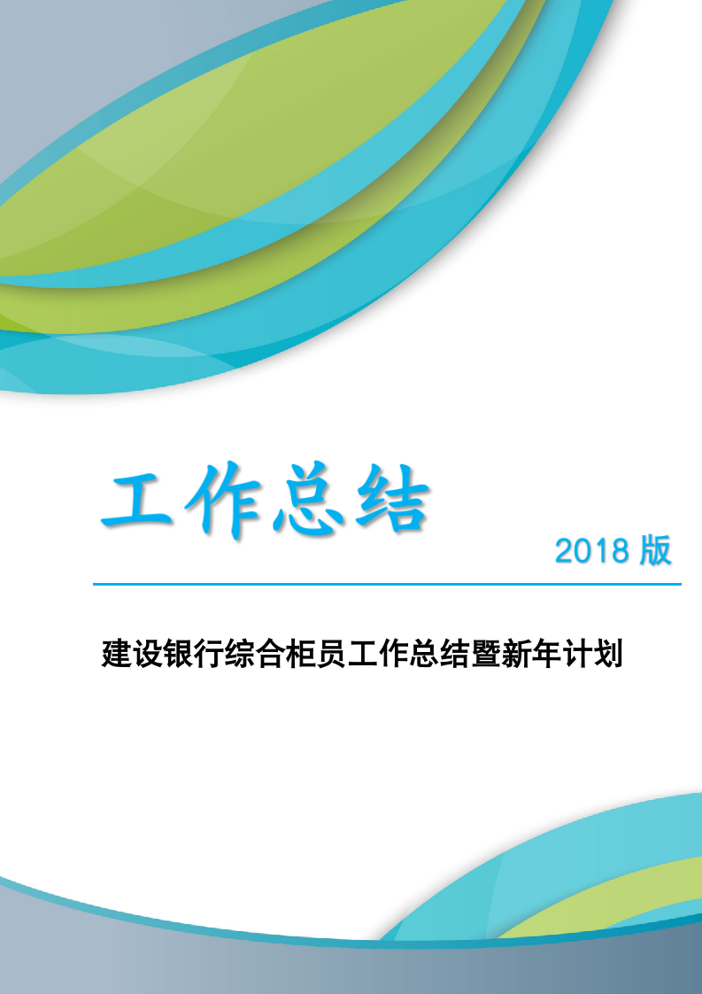 建设银行综合柜员工作总结暨新年计划.docx第1页