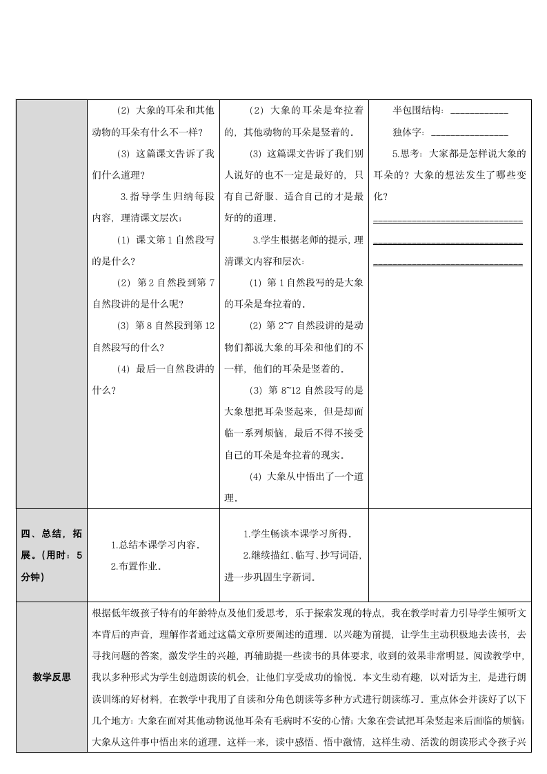 二年级语文下册19.大象的耳朵优秀教案.doc第4页