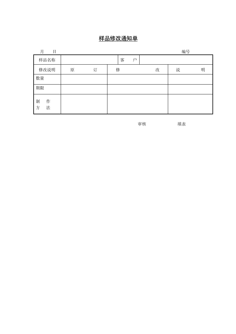 某公司样品修改通知单.doc第1页