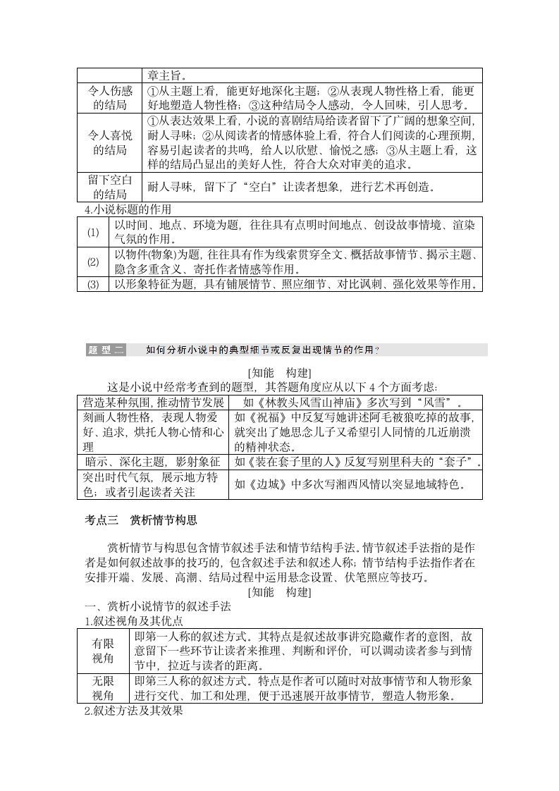 （机构适用）寒假提升辅导-7 小说情节作用及探究 讲义——2020-2021学年高二语文人教版.doc第3页