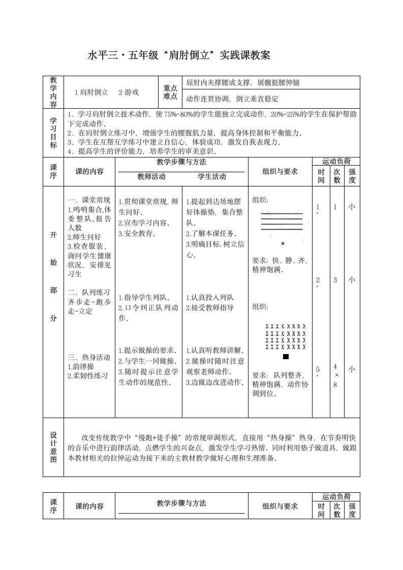 体育与健康人教版五年级-肩肘倒立教案.doc第3页