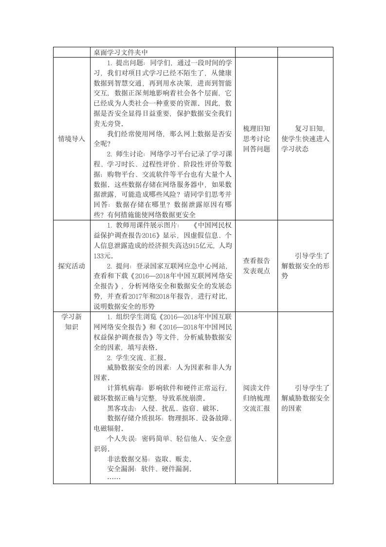 中图人教版（2019）信息技术必修一 3.2.3 数据安全 教案.doc第2页