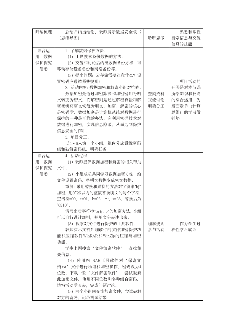 中图人教版（2019）信息技术必修一 3.2.3 数据安全 教案.doc第3页