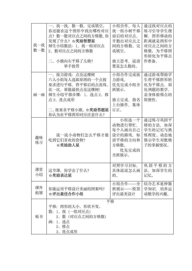 人教版 四年级数学下册7.2平移 导学 教案.doc第2页