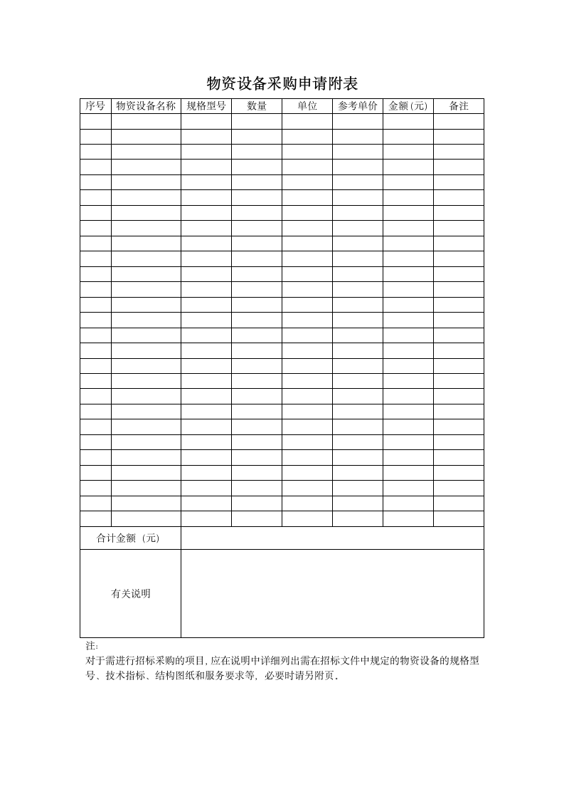 物资设备采购申请单(机关事业单位).docx第2页