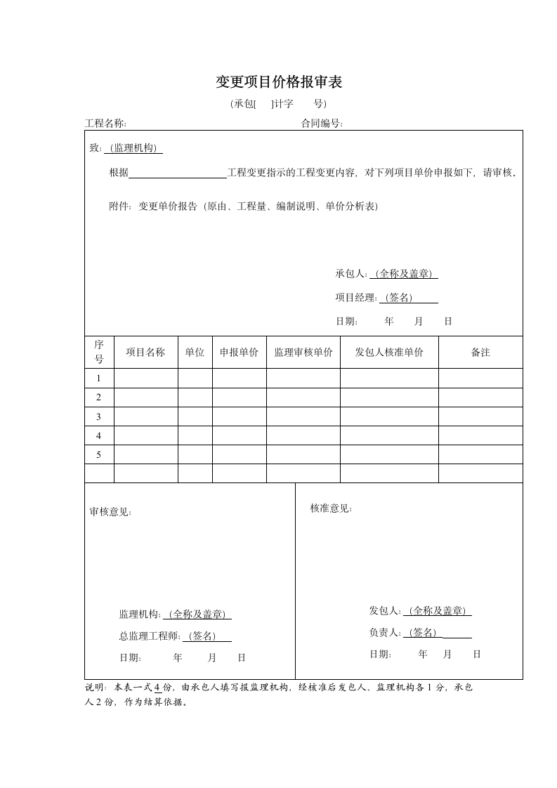 变更项目价格报审表.docx第1页