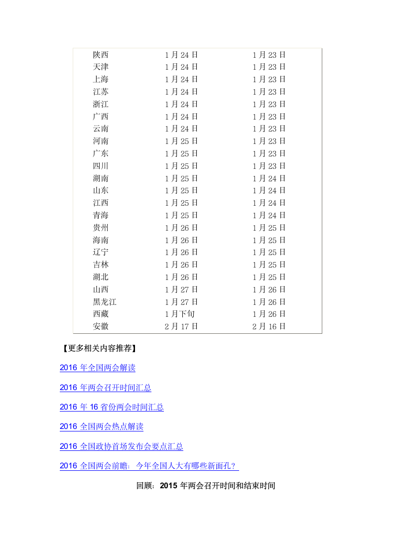 2016年两会召开时间和结束时间第4页