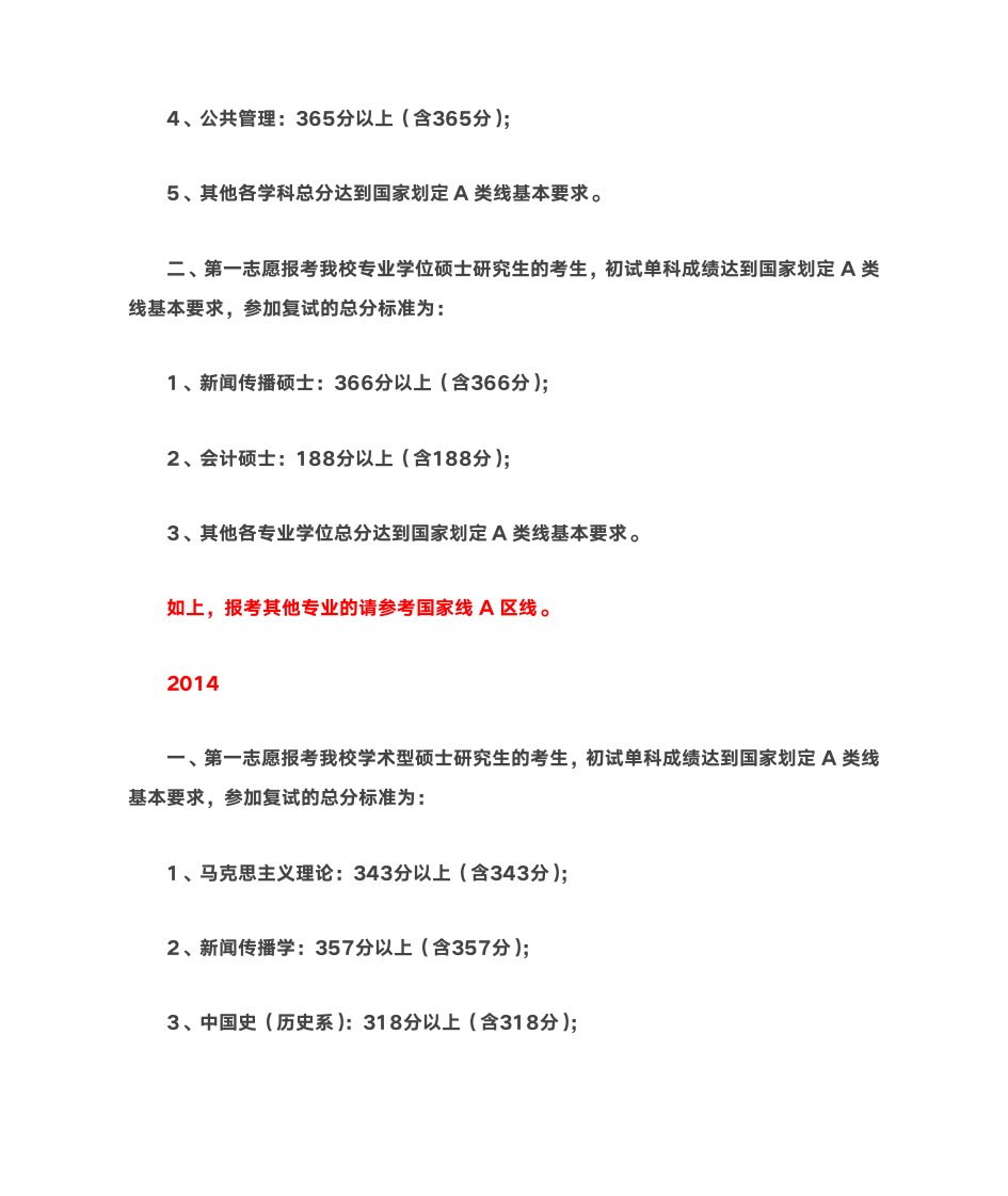 安徽大学历年复试分数线第4页