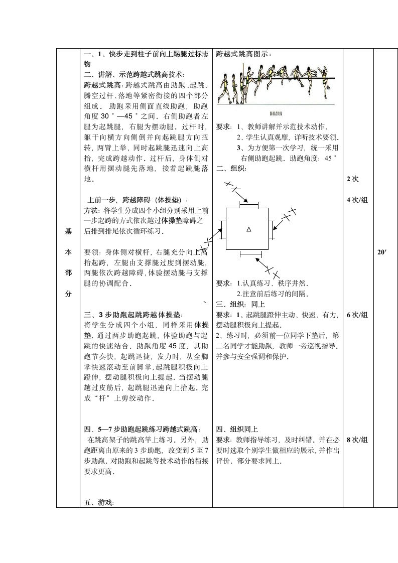 四年级体育教案-跨越式跳高 全国通用.doc第2页