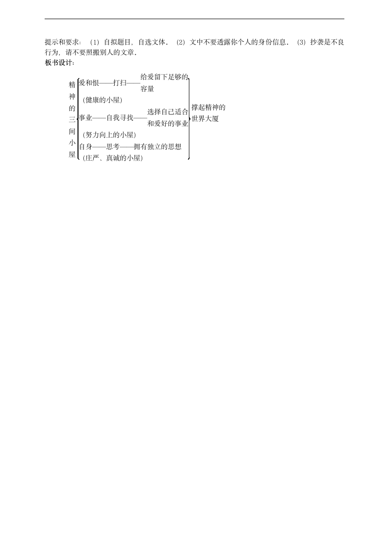 2021-2022学年部编版语文九年级上册9《精神的三间小屋》教学设计.doc第7页