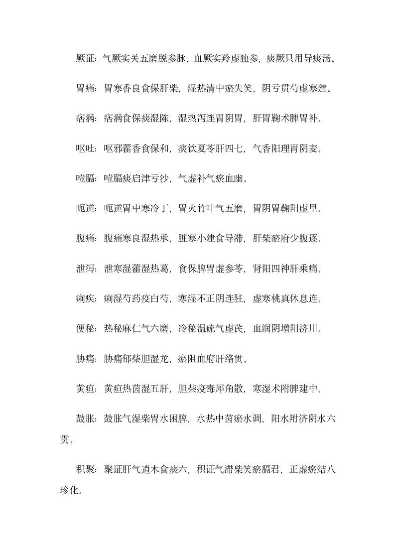 执业医师技能考试中医内科口诀第2页