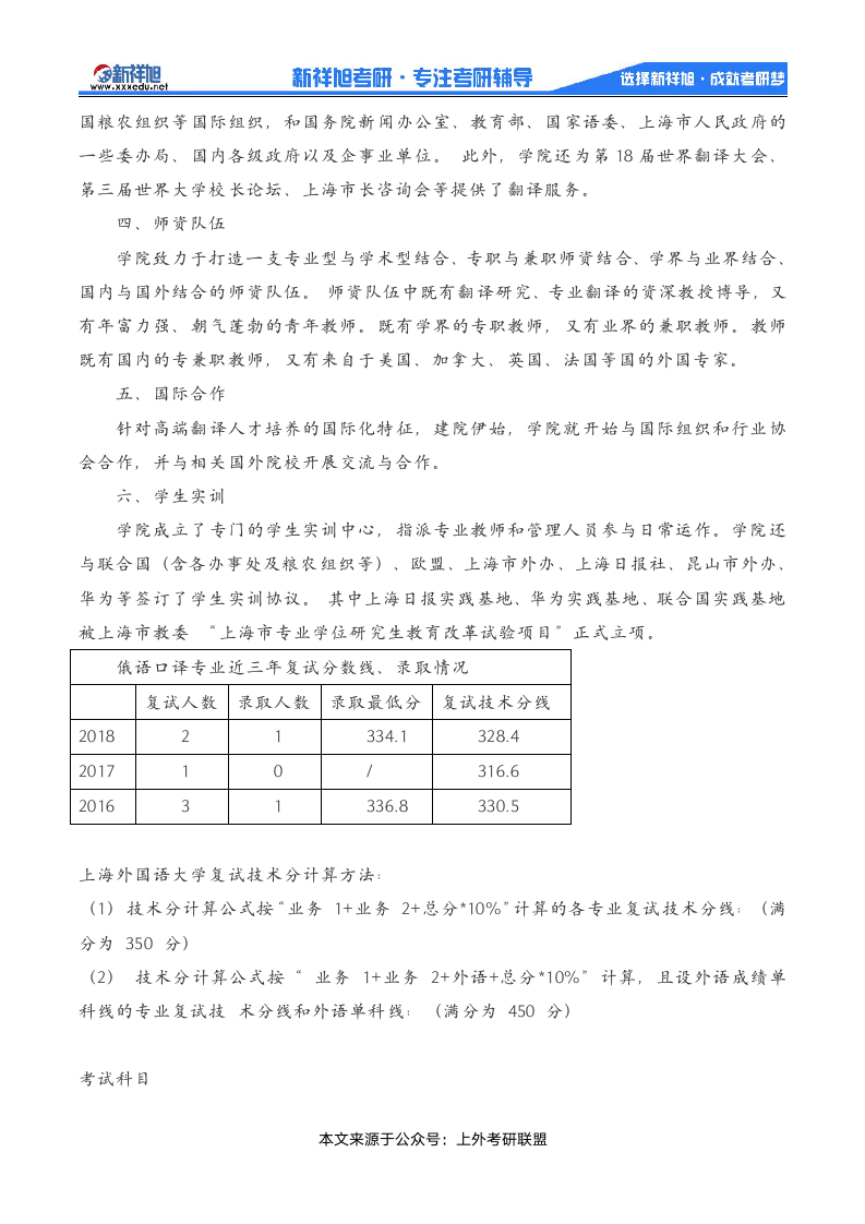 2019上海外国语大学俄语口译专业考研情况、分数线及近几年录取情况第2页