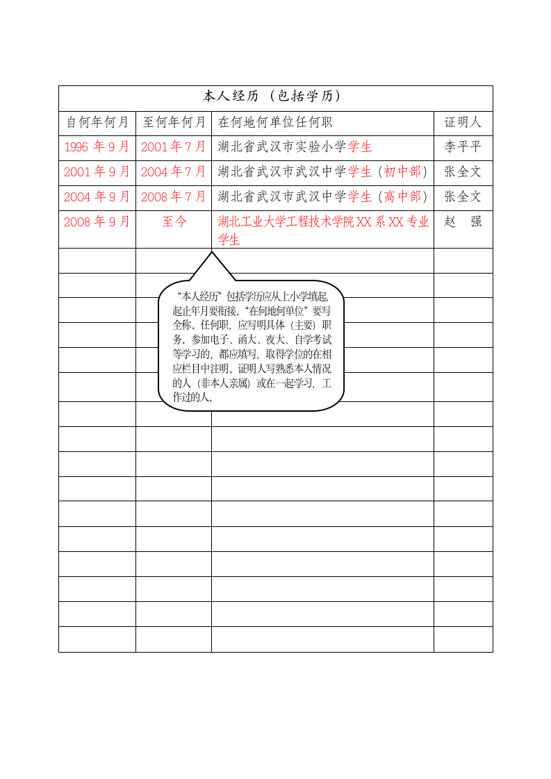 志愿书草表填写格式第5页