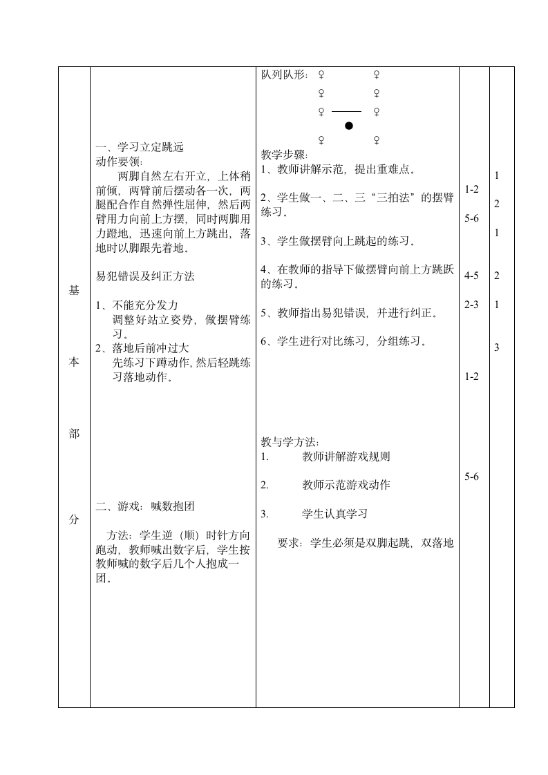 小学四年级体育与健康 4.2立定跳远 教案.doc第2页