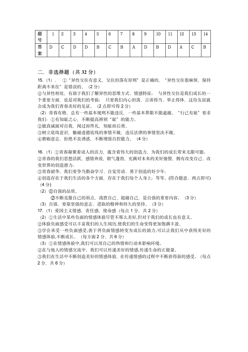 湖北省黄冈市红安县2022-2023学年七年级下学期期中联考道德与法治试卷（含答案）.doc第5页