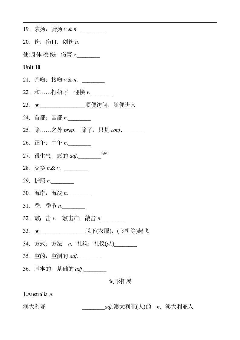 备战中考 初中英语九年级 Units 9～10 教材知识+自测（含答案）.doc第2页