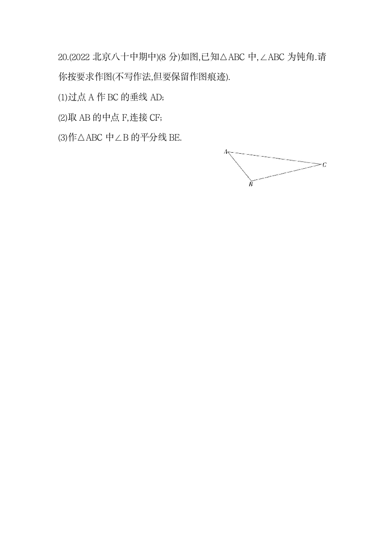 沪科版数学八年级上册第13章 三角形中的边角关系、命题与证明单元复习习题精选（含解析）.doc第6页