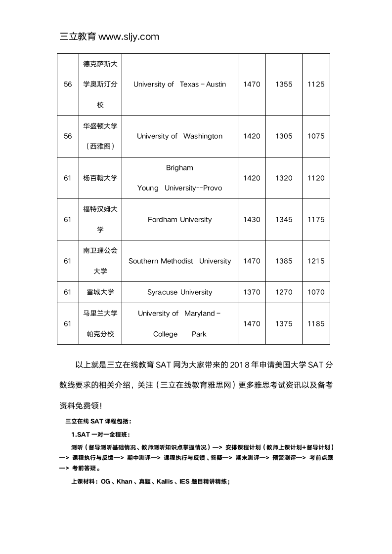 2018年申请美国大学SAT分数线要求第6页