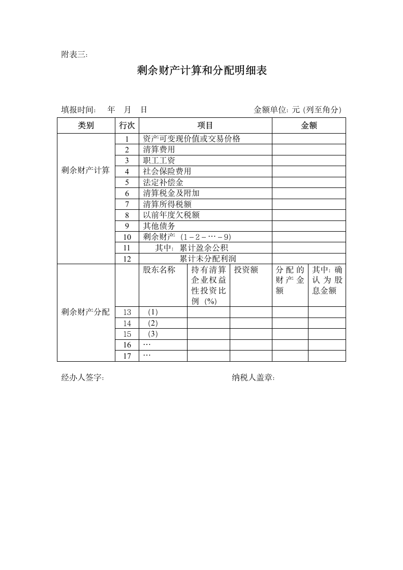 清算所得税申报表.doc第4页