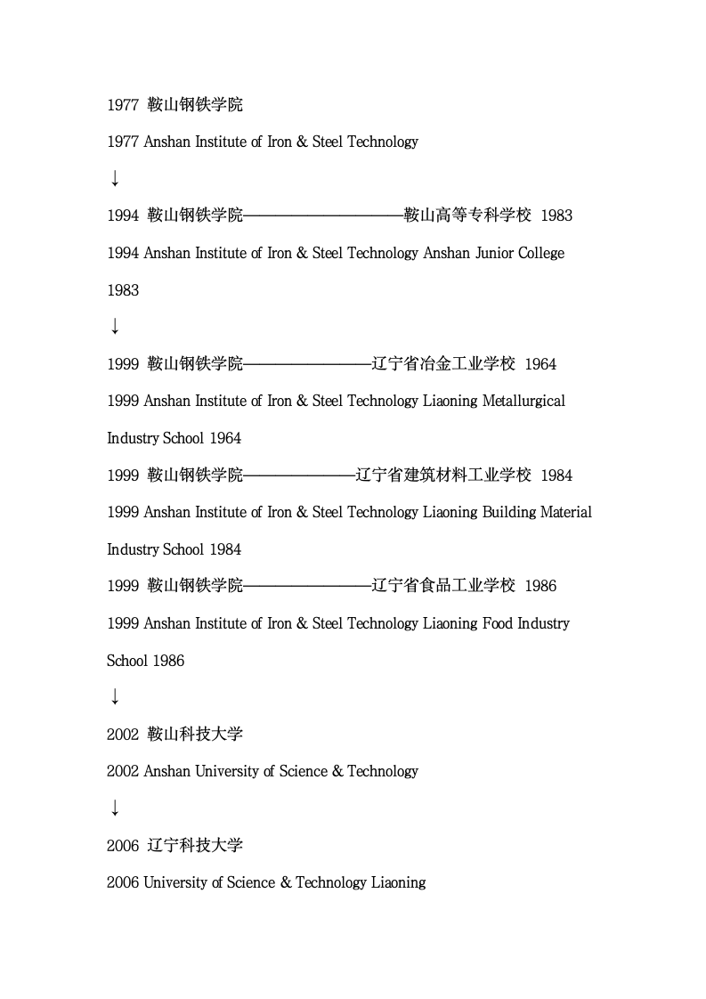 辽宁科技大学历史沿革第2页