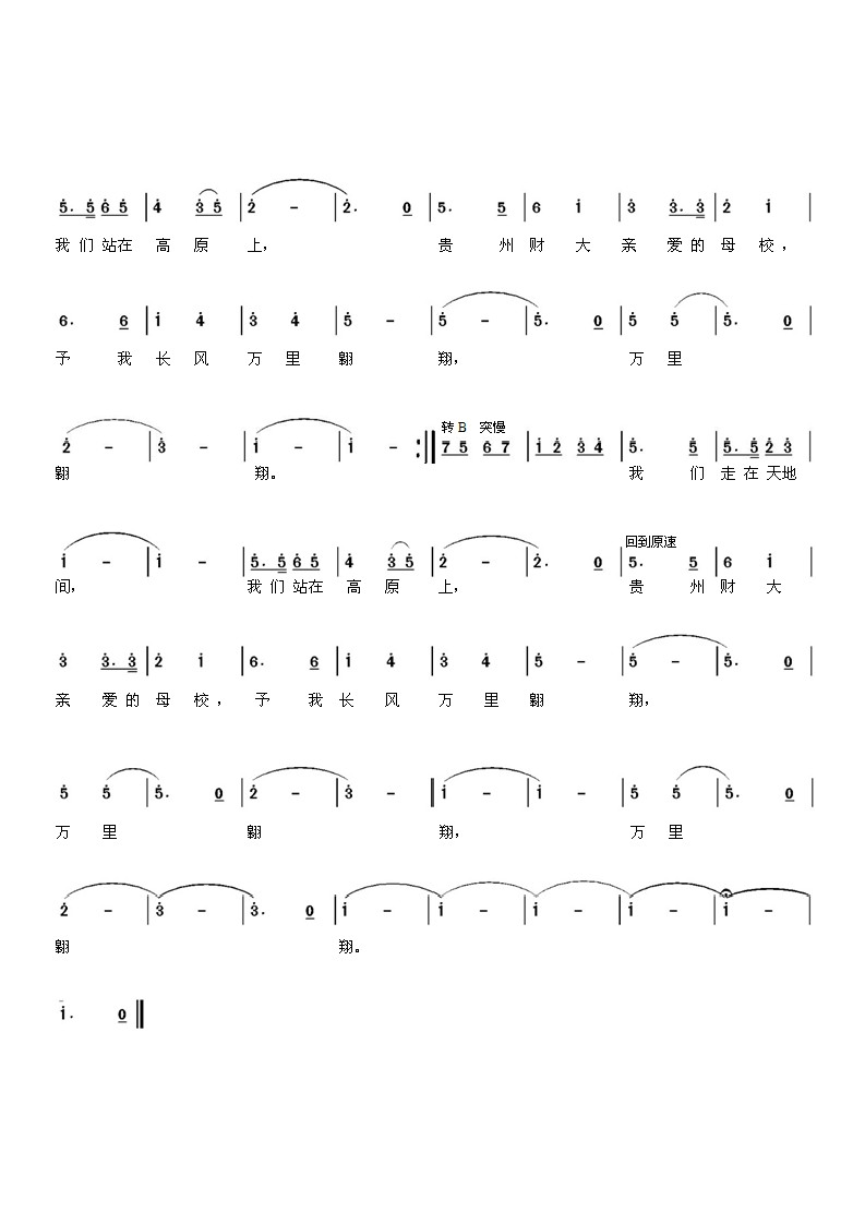 贵州财经大学校歌第2页